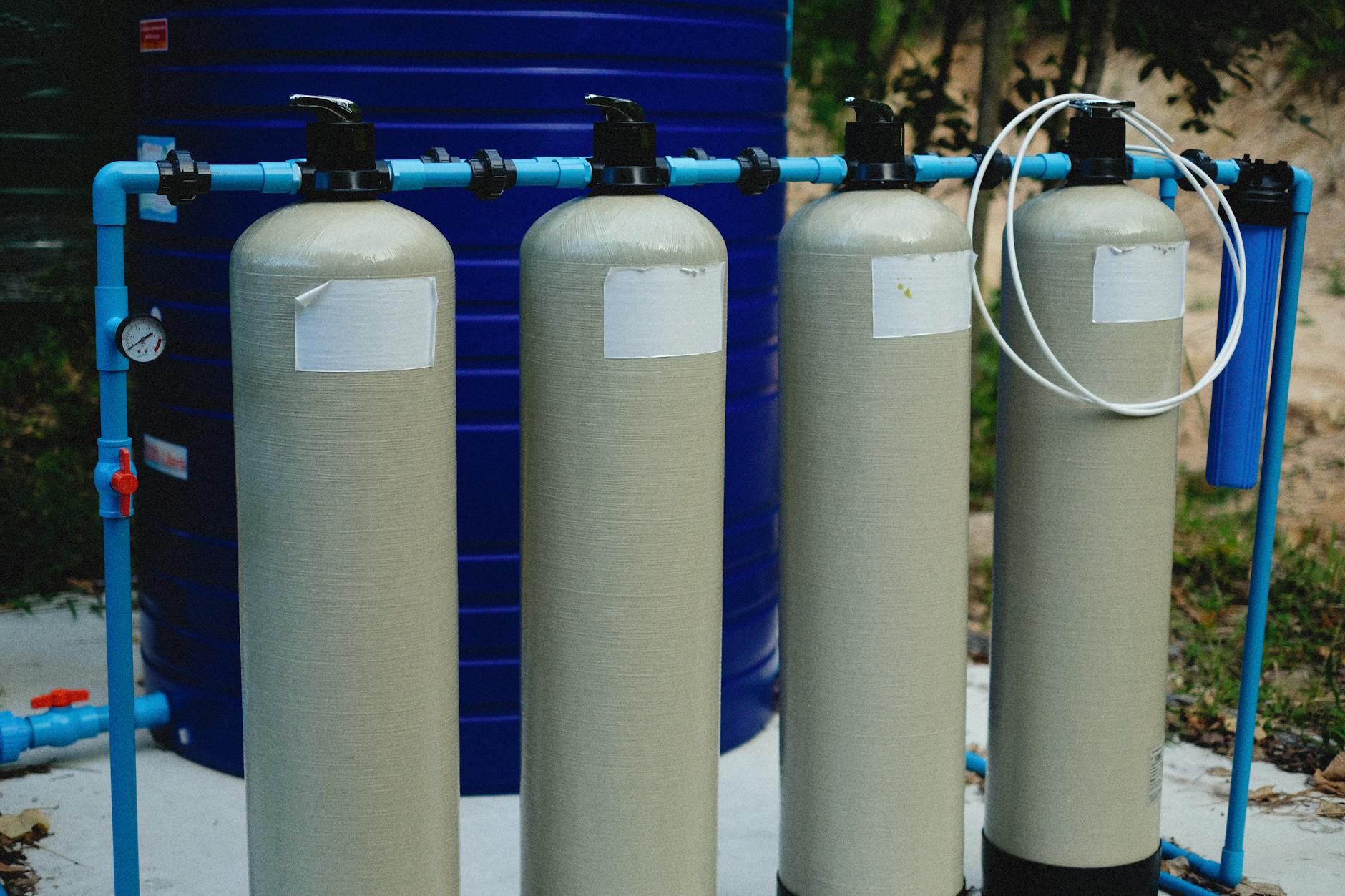 purifiers at a water treatment plant